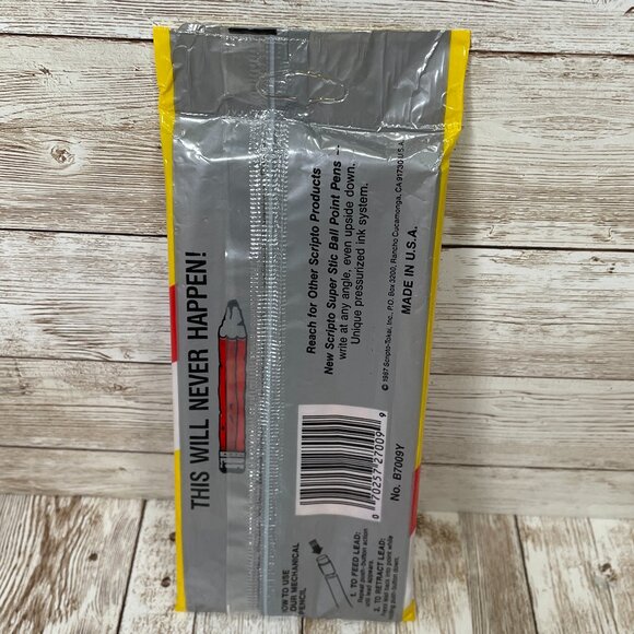 Vintage SCRIPTO Mechanical Pencils 7 Yellow Pencils 1 Red With Red Lead 1987 USA - Picture 2 of 5